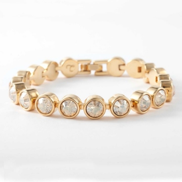 Touchstone Crystal Jewelry - Touchstone Crystal Gold/White Bracelet